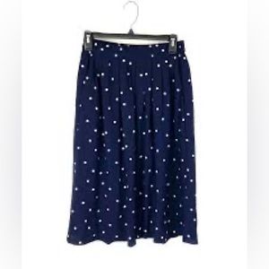 J. CREW NAVY BLUE POLKA DOT SKIRT - SIZE 2